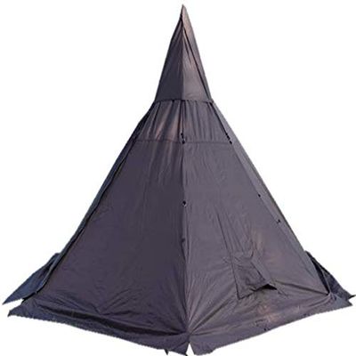 3 Person Tipi Hot Tent 2 Doors Camping Teepee Tent with Stove Jack 7.2FT 4 Season Teepee Tents for Family Team