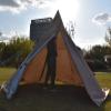 3 Person Tipi Hot Tent 2 Doors Camping Teepee Tent with Stove Jack 7.2FT 4 Season Teepee Tents for Family Team view 4