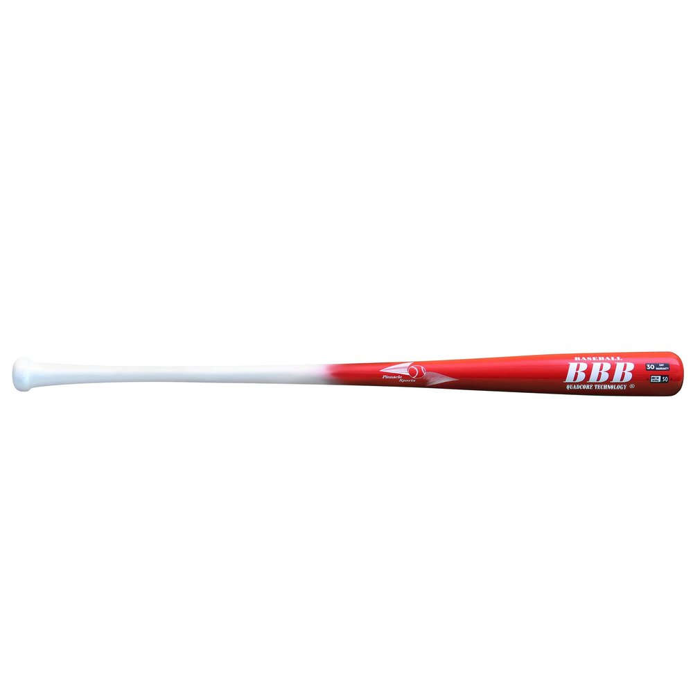 BAMBOOBAT by Pinnacle Sports Equipment INC. Adult Cupped End Long Barrel Bamboo Baseball Bat, White Handle/Royal Barrel, 30"