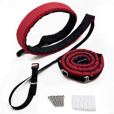 XKH- Heavy-Duty Garage Storage Kayak Surf Red Strap Padded Wall Paddleboard Hanger Sling Kayak Hanger [P/N: KAYAK-W05-BK+RED]