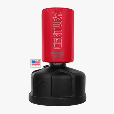 Century Punching Bag, The Original Wavemaster | 28" Striking Surface | Red Training Bag, Freestanding Boxing Bag with Base Stand for Martial Arts, MMA, Training Kickboxing