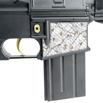 GunWraps Carbon Fiber Skin Compatible with Magwell - Conceal Snow | Protective, Durable Textured Carbon Fiber Finish | Easy to Apply, Remove, and Change Styles | Made in The USA