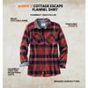 Legendary Whitetails Womens Long Sleeve Plaid Button Up 100% Cotton Flannel Shirt, Holly Berry, XS view 3