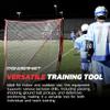 PowerNet Portable Lacrosse Goal, Pop Up 4x4 FT Lacrosse Net, Training Equipment Backstop Goal for Practice or Scrimmages, Bow Style Frame with Rubber Feet, Included Carry Bag view 4