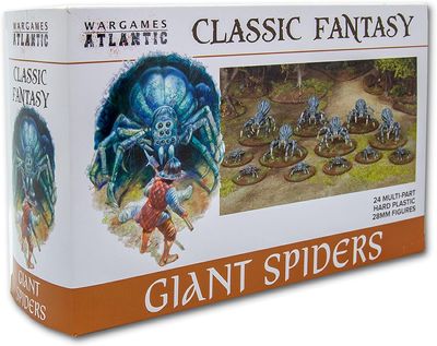 Wargames Atlantic Giant Spiders (24 Multi Part Hard Plastic 28mm Figures) - Classic Fantasy, Forests, Race - Plastic Model Kit - Unisex - Ages 6+