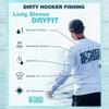 Dirty Hooker Fishing Gear Long Sleeve Fishing Shirt for Men Classic Logo - Uv Protection Long Sleeve Shirt Men - Long Sleeve Swim Shirt for Men - Quick Dri Fit Shirt for Men Atomic Blue view 2
