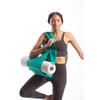 Canvas Tote Bag with Yoga Mat Carrier Sleeve in Green view 3