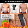 MISS MOLY Sauna Waist Trainer Vest for Men Sweat Vest with Double Belt Workout Neoprene Body Shaper Tank Top,Gray XL view 4