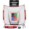 PowerNet Numbered Pitching Pad for Pitching Net, Softball & Baseball Strike Zone Target Training, Travel Baseball Training Equipment (Pad + 7x7 FT Net) view 1