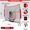 PowerNet Numbered Pitching Pad for Pitching Net, Softball & Baseball Strike Zone Target Training, Travel Baseball Training Equipment (Pad + 7x7 FT Net) view 3