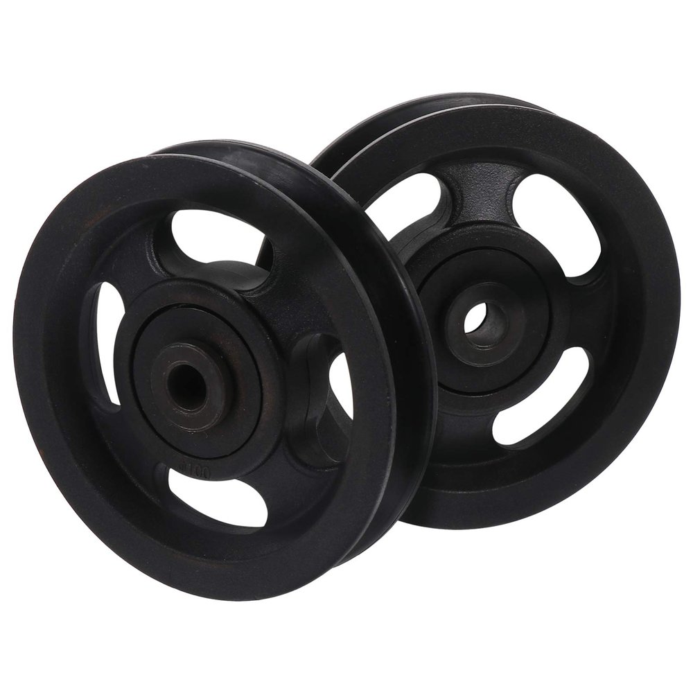 BESPORTBLE 2pcs Bearing Pulley Wheel Cable Machine Wheel Gym Equipment Part Pulley Cable Machine Attachment for Muscle Training Arm Strength Training Diameter 100mm Width 25mm