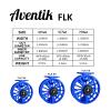 Aventik FLK Fly Fishing Reel Aluminum Trout 3/5, 5/7, 7/9wt Large Arbor Freshwater Fly Reel with Line (Blue 3/5) view 2