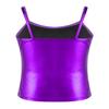 Jowowha Kids Girls Shiny Metallic Camisole Ballet Dance Tank Tops Summer Lightweight Gymnastic Performance Dance Top Clubwear Purple 6 view 2
