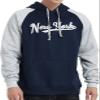 DELUSPTOMAY Mens New York Baseball Team Big Embroidery Hooded Sweatshirt Pullover Casual Hoodie Navy M view 2
