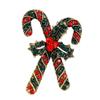 JAJAFOOK Christmas creative Brooch Christmas Santa Cane Candy Brooch view 1