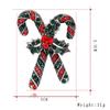 JAJAFOOK Christmas creative Brooch Christmas Santa Cane Candy Brooch view 2