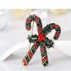 JAJAFOOK Christmas creative Brooch Christmas Santa Cane Candy Brooch view 3