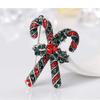 JAJAFOOK Christmas creative Brooch Christmas Santa Cane Candy Brooch view 4