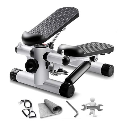 MG REAL Up-Down Stepper, Home Trainer, Mini Stepper Gym Exercise Leg Thigh Toning Workout Fitness Stair Arm Cord Training Machine,Black