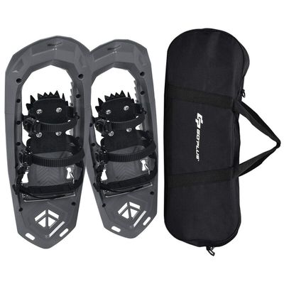 25inch Lightweight All Terrain Snowshoes for Outdoor w/Bag Anti Slip Grey