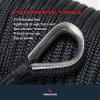 Anchor line 1/2 inch X 150ft - Double Braided Nylon Anchor Line/Boat Rope with 316SS Thimble and Heavy Duty Marine Black view 2