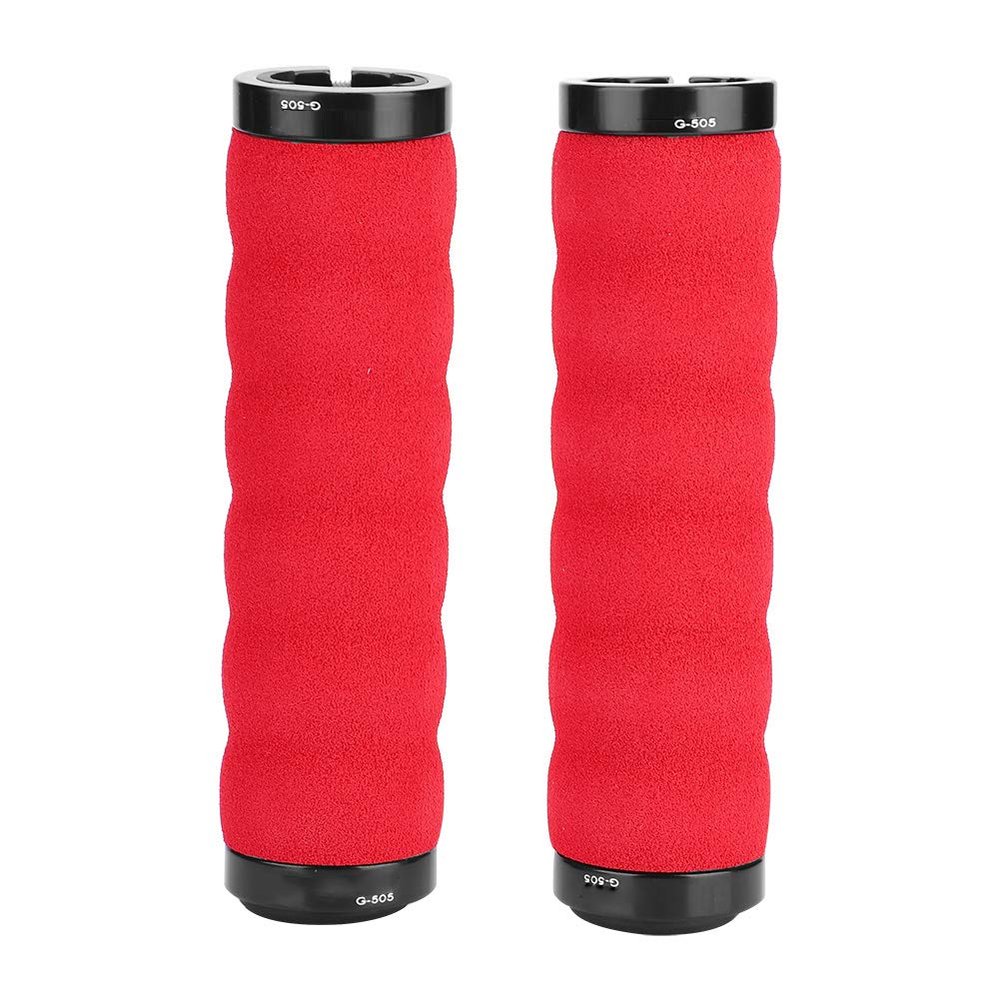 Handlebar Grips with Lock on Handle End for Mountain Grip(red)