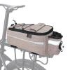 RAYMACE Bike Trunk Cooler Bag With Tail Light,Bicycle Rear Rack Bag Insulated Storage 8L,Pannier Bag (Beige) view 1