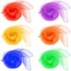 CH01 Pack of 6 Belly Dance Juggling Scarves Square Dance Scarves Juggling Scarf Silk Scarves Music Movement Scarf for Baby Toddler Kids view 3