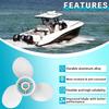 MiBarco 9 1/4x11-J OEM Aluminum Alloy Boat Propeller for Yamaha 9.9HP 15HP Outboard Motor 63V-45943-10-00 63V-45943-00-EL 9.25x11 8 Spline Tooth view 3