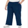 Amazon Essentials Women's Pull On Linen Blend Drawstring Relaxed Fit Wide Leg Pant, Dark Blue, 6X view 1