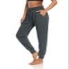DIBAOLONG Womens Yoga Sweatpants Comfy Lounge Pajama Pants Loose Harem Workout Joggers Pants with Pockets Deep Gray S view 3