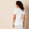 Amazon Essentials Women's Regular-Fit Twist Sleeve Crewneck T-Shirt, White, Large view 2