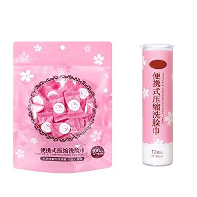 Disposable Compressed Towel 100+12pcs Cotton Face Towel Soft And Skin-Friendly Portable Camping/Hiking/Traveling Expanded Size: 8.66in*7.87in
