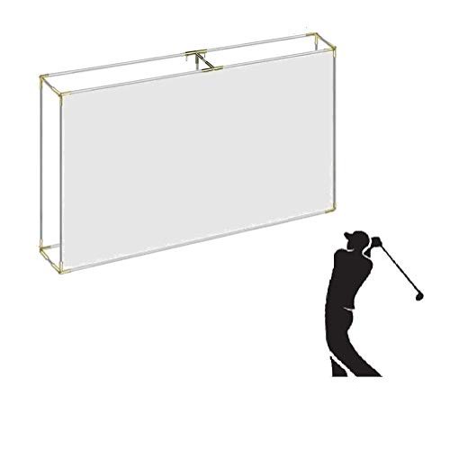 Indoor/Outdoor Golf Self-Standing Flat Frame Corner with Projection Impact Screen and Golf Archery Net Package for Home (Flat Frame with 300 x 400 cm Screen and Net)