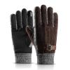 FUFU Gloves Cycling Gloves, Non-Slip Mountain Bike Gloves, Waterproof, Windproof, Adjustable and Flexible for Men and Women (Color : D) view 1