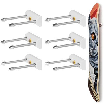 Alumy Skateboard Deck Display Wall Mount Skate Deck Display Wall Mount 6 Pack for Skateboard Deck Display and Skateboard Deck Home Decoration