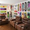 Alumy Skateboard Deck Display Wall Mount Skate Deck Display Wall Mount 6 Pack for Skateboard Deck Display and Skateboard Deck Home Decoration view 4