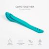 Lifeventure Ellipse Plastic Interlocking Cutlery Set for Camping, Travel & Outdoor - Teal view 3