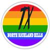 North Richland Hills TX Texas Tarrant County Rainbow Pride Flag 6 Stripes Pride Flag Euro Decal Bumper Sticker 3M Vinyl 3" x 5" view 1