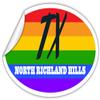 North Richland Hills TX Texas Tarrant County Rainbow Pride Flag 6 Stripes Pride Flag Euro Decal Bumper Sticker 3M Vinyl 3" x 5" view 2