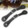 KUIDAMOS Genuine Leather Spur Strap Less Scar Equestrian Anti Allergy(Black) view 2