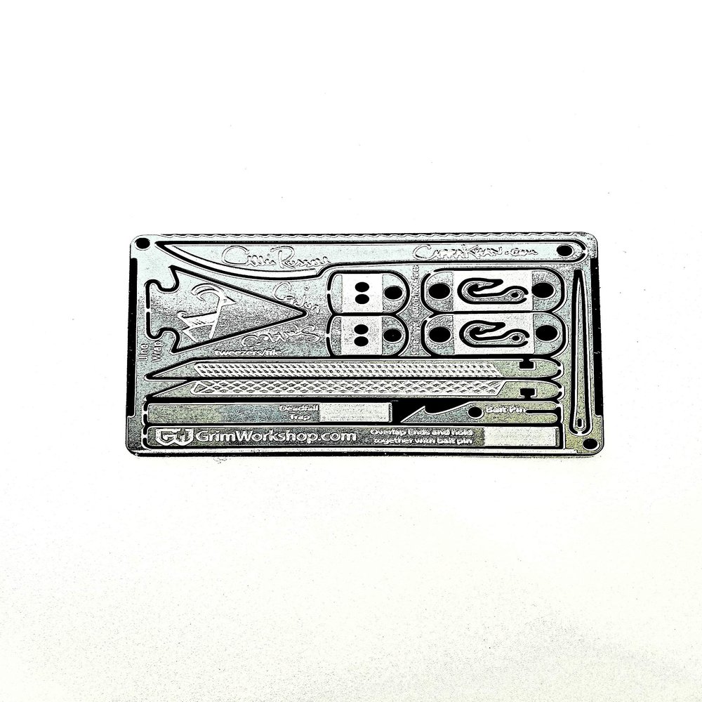 Callie Russel Signature Survival Card - Survival Tools - Pocket Multi Tool - Card Tool - Grim Survival Tool