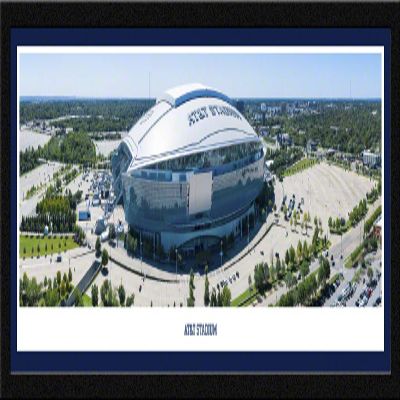 AT&T Stadium - 42x15.5-inch Single Mat, Select Framed Picture by Blakeway Panoramas