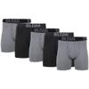 Gildan Men's Underwear Cotton Stretch Boxer Briefs, Multipack, Grey Flannel/Black Soot (5-Pack), Large view 1