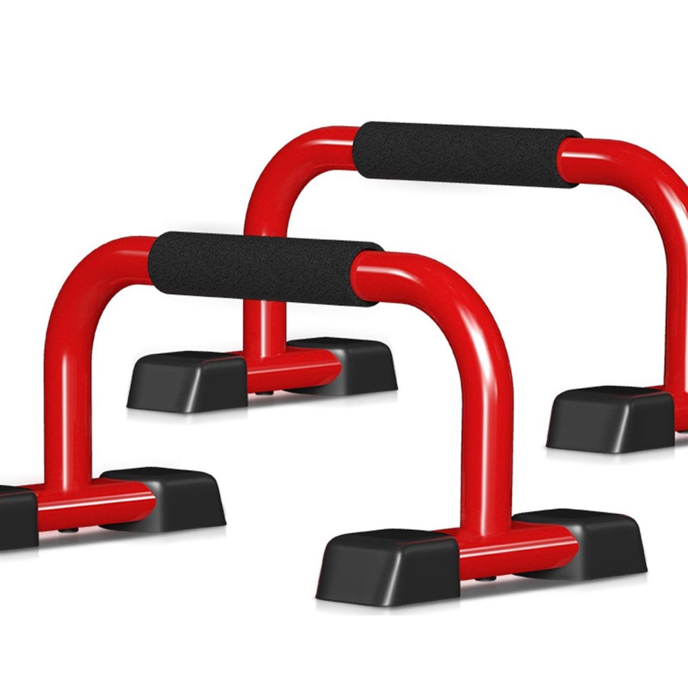 Strength Training H-Shape Push-up Stand Male Chest Muscle Exercise Fitness Equipment Large Non-Slip Arm Muscle Trainer Exercise Machines (Color : Red, Size : 362017cm)