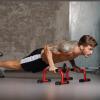 Strength Training H-Shape Push-up Stand Male Chest Muscle Exercise Fitness Equipment Large Non-Slip Arm Muscle Trainer Exercise Machines (Color : Red, Size : 362017cm) view 2