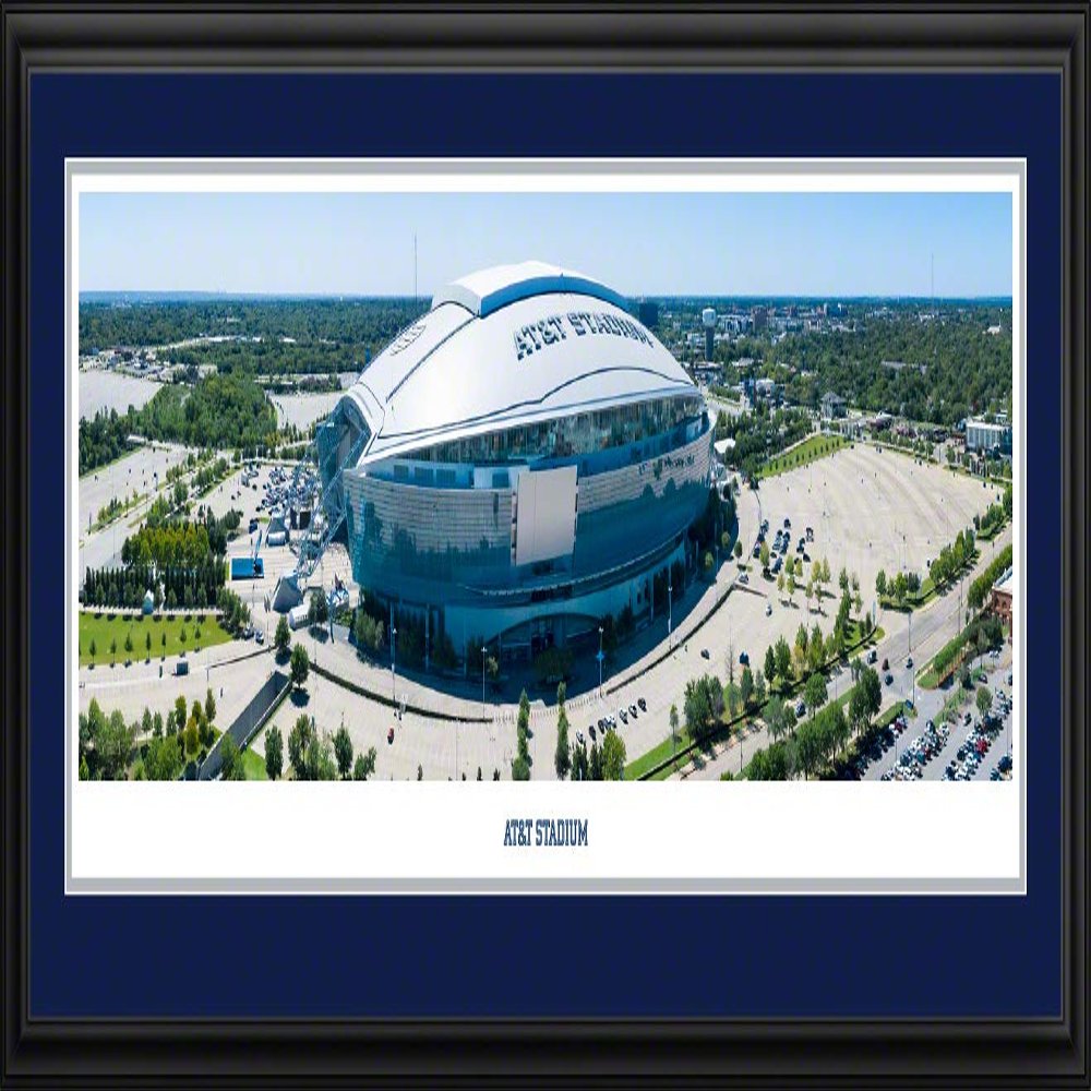 AT&T Stadium - 44x18-inch Double Mat, Deluxe Framed Picture by Blakeway Panoramas