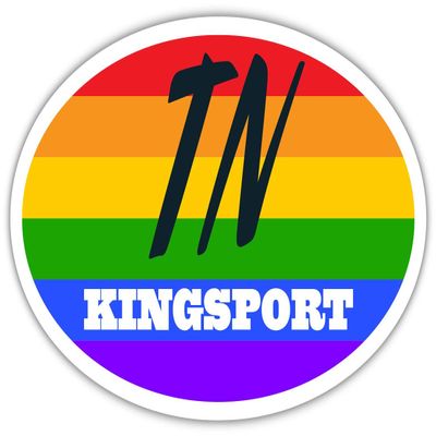 Kingsport TN Tennessee Sullivan County Rainbow Pride Flag 6 Stripes Pride Flag Euro Decal Bumper Sticker 3M Vinyl 3" x 5"