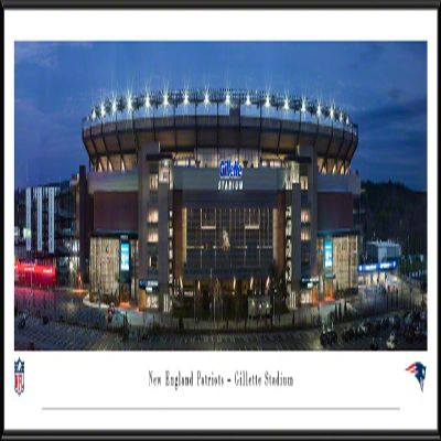 Gillette Stadium, Home of the New England Patriots - 40.25x13.75-inch Standard Framed Print by Blakeway Panoramas