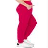 ALWAYS Women's Ribbed Jogger Sweatpants - Rib-Knit Lightweight Soft Stretch Pork Chop Pockets Pants Deep Red 2XL view 3
